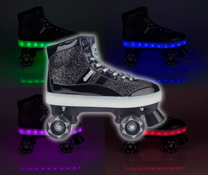 NIJDAM ROLLER SKATES FLASHING • GLITTER AND GLAMOUR •