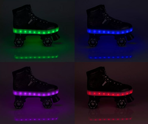 NIJDAM ROLLER SKATES FLASHING • GLITTER AND GLAMOUR •