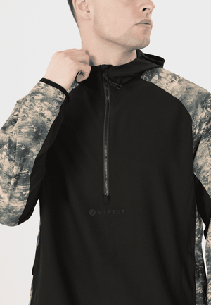 VIRTUS DEAGLAN M PRINTED HALF ZIP JACKET
