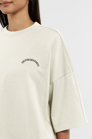 THE GIVING MOVEMENT SOFTSKIN MOTIVATION PRINT OVERSIZED T-SHIRT