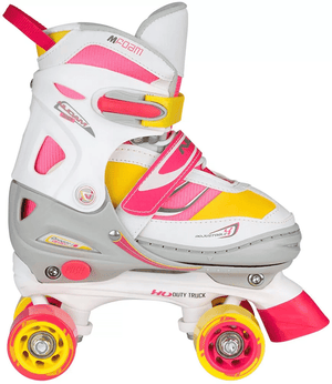 NIJDAM ROLLER SKATES GIRLS ADJUSTABLE SEMISOFT BOOT • RAVE SKATE •