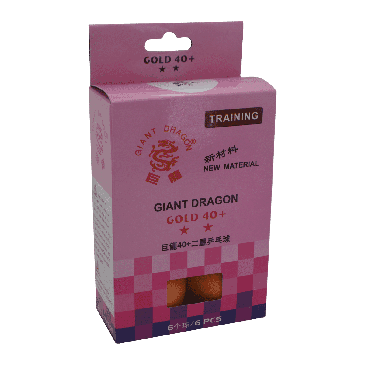 SPORTI BOX OF 6 ORANGE TABLE TENNIS BALLS