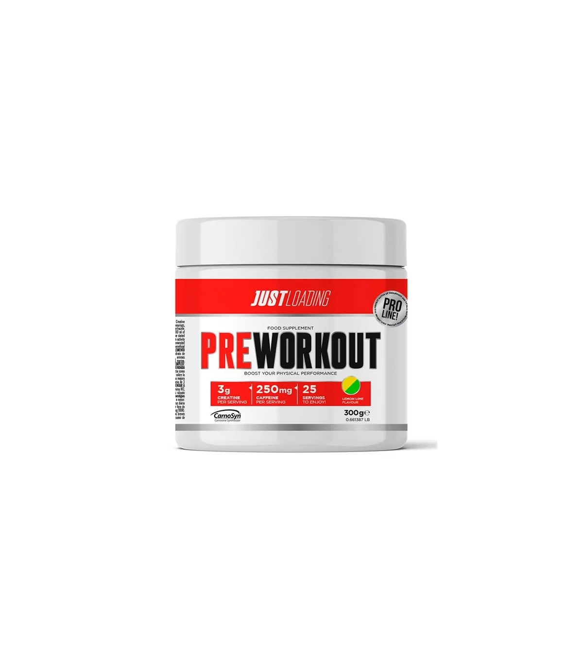 JUST LOADING PLASTIC JAR/300G LIME-LEMON PRE-WORKOUT