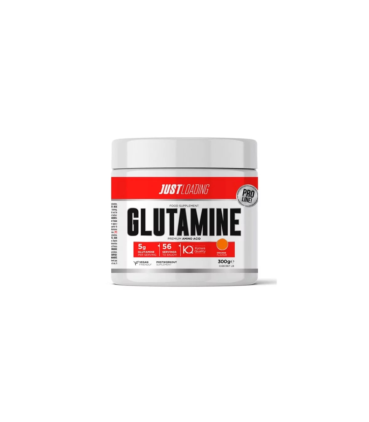 JUST LOADING PLASTIC JAR/300GR GLUTAMINE KYOWA ORANGE