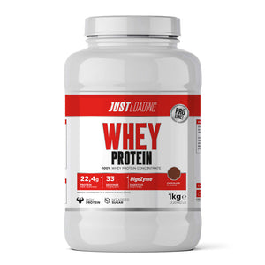 JUST LOADING PLASTIC JAR/1 KG CHOCOLATE WHEY PROTEIN