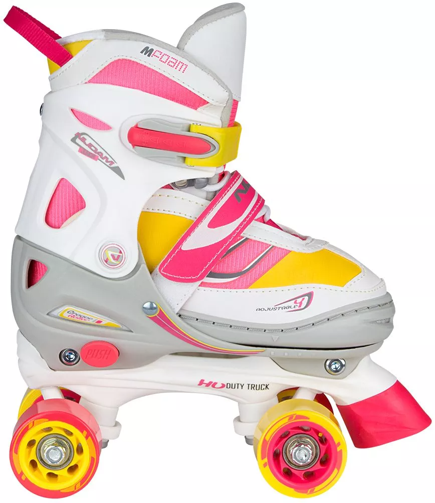 NIJDAM ROLLER SKATES GIRLS ADJUSTABLE SEMISOFT BOOT ÃƒÂ¢Ã¢â€šÂ¬Ã‚Â¢ RAVE SKATE ÃƒÂ¢Ã¢â€šÂ¬Ã‚Â¢