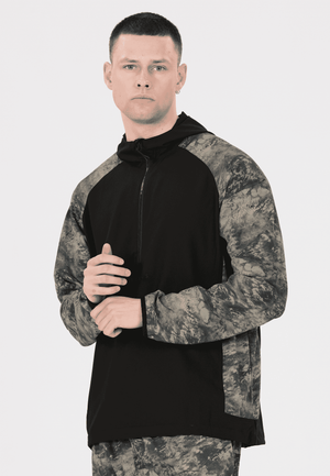 VIRTUS DEAGLAN M PRINTED HALF ZIP JACKET