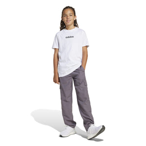 ADIDAS J LIN TEE 160       WHITE/BLACK