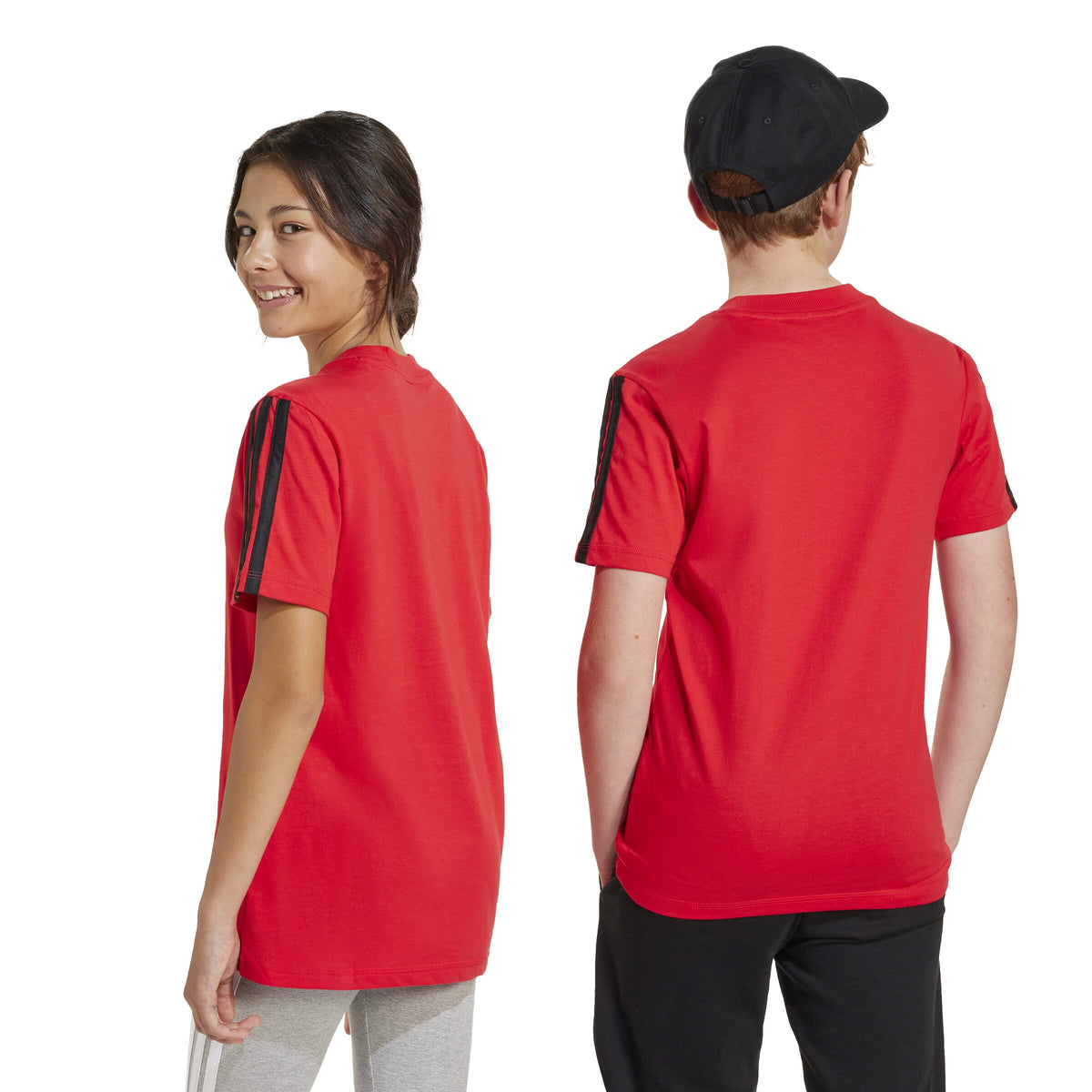 ADIDAS J 3S TEE 160        PURRUB/BLACK