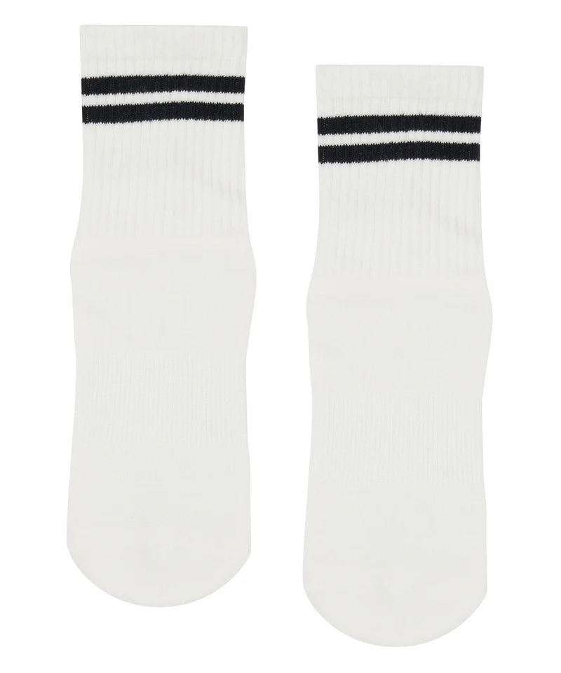 Crew Non Slip Grip Socks - Sporty Stripe IvoryÃ‚Â 