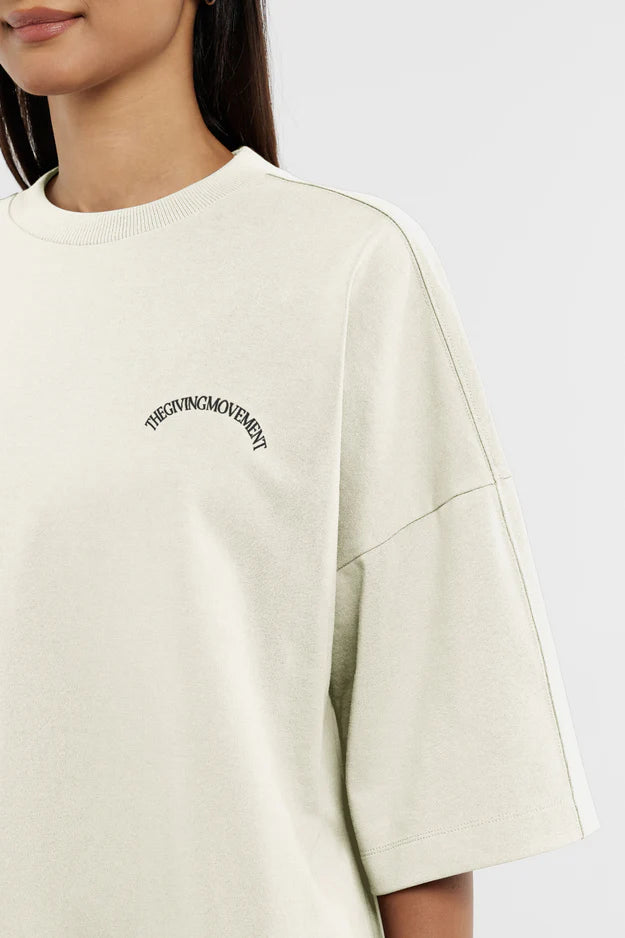 THE GIVING MOVEMENT SOFTSKIN MOTIVATION PRINT OVERSIZED T-SHIRT
