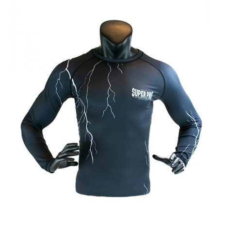SUPER PRO COMBAT GEAR COMPRESSION SHIRT LONG SLEEVE THUNDER