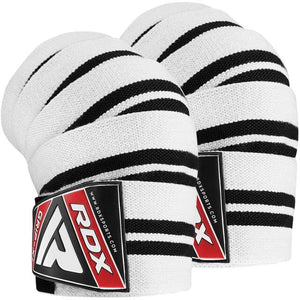 RDX GYM KNEE WRAPS WHITE/ BLACK NEW