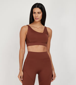 SQUATWOLF CODE RIBBED ASYMMETRIC BRA