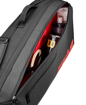 WILSON CLASH V3 3PK RACQUET BAG BLACK/Infrared