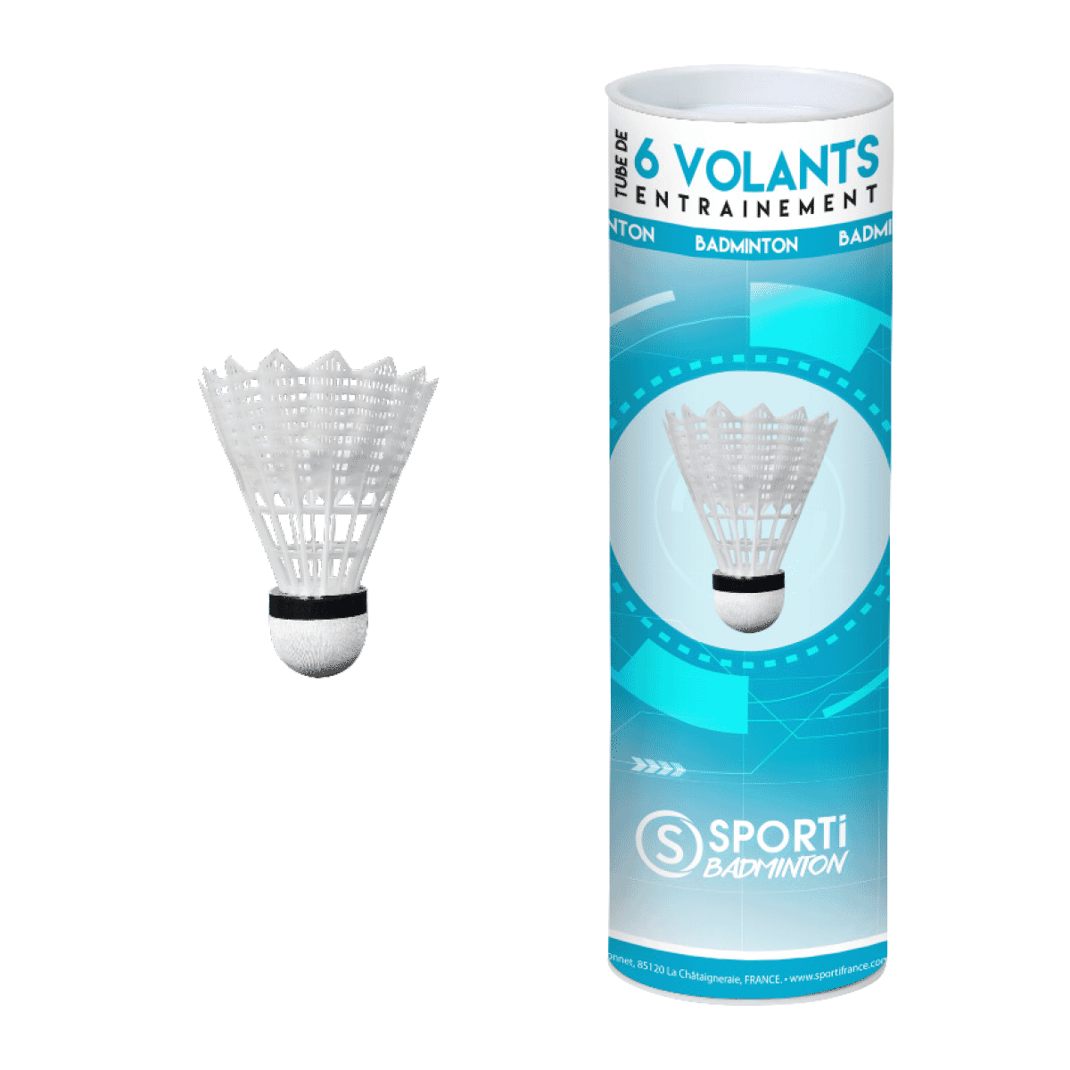 SPORTI TUBE OF 6 TRAINING SHUTTLECOCKS