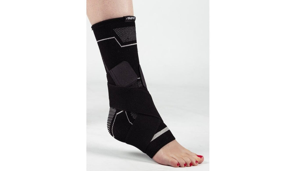 AVENTO ANKLE COMPRESSION SUPPORT WITH ELASTIC STRAP