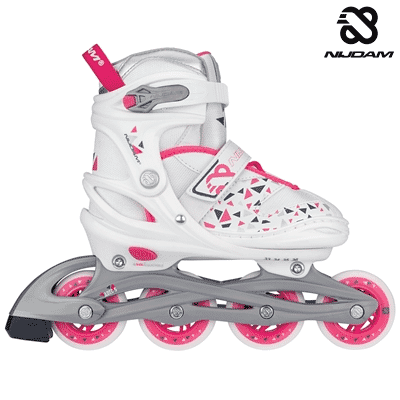 NIJDAM INLINE SKATES ADJUSTABLE - WHITE WEDGE