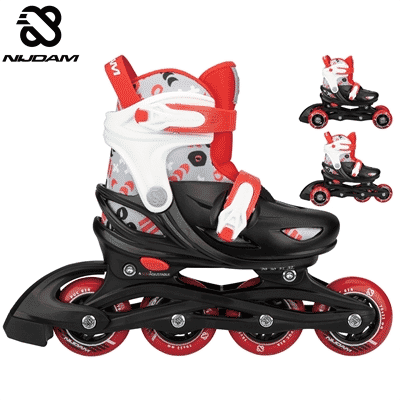 NIJDAM 3-IN-1 INLINE SKATES ADJUSTABLE - STREET SHIFT